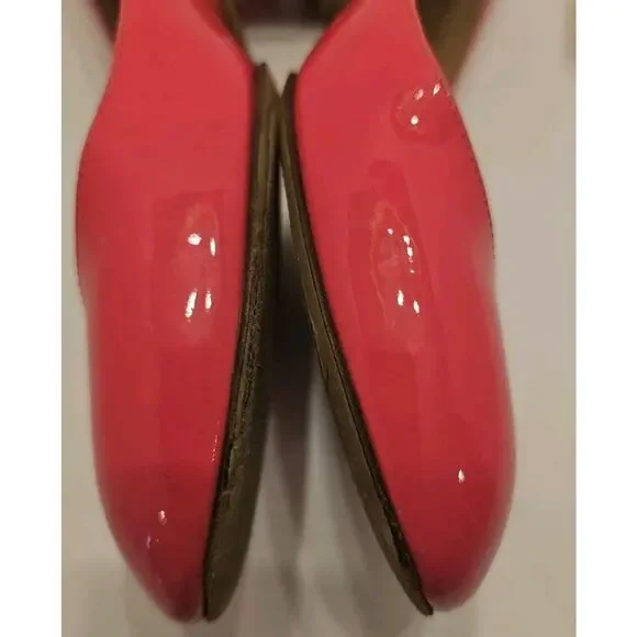 Valentino Garavani 37 Pink‎ Fuchsia Patent Tango Ankle Strap Ballet Low Heel - Picture 6 of 16